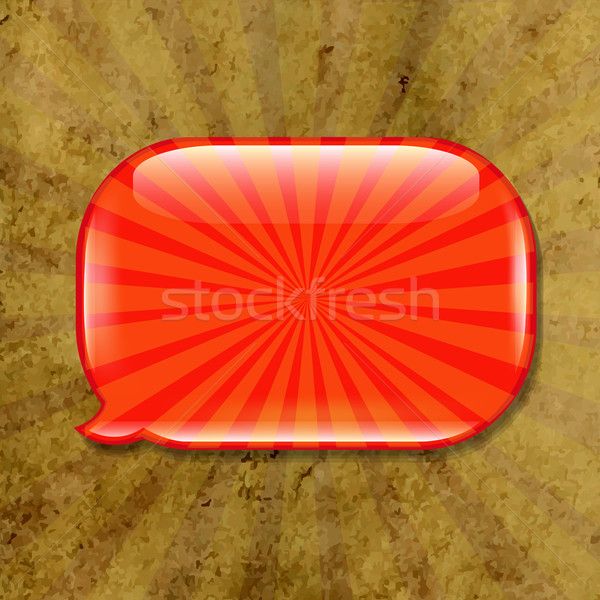 Grunge Textured With Red Speech Bubble Stock photo © cammep