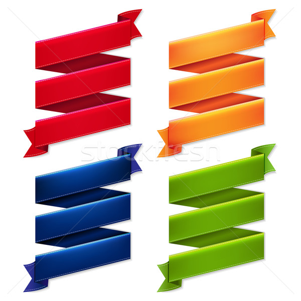 Color Ribbon Banners Set Stock photo © cammep