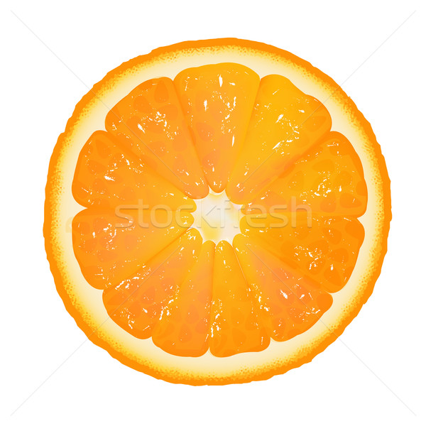 Narancs rész izolált fehér vektor étel Stock fotó © cammep