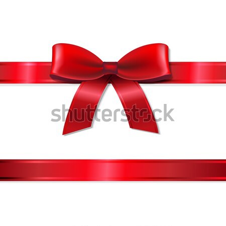 Red Ribbon And Bow Stock photo © cammep