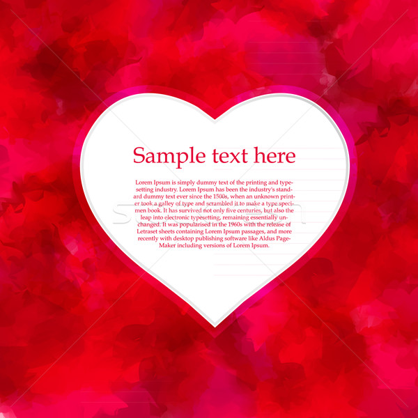 Acuarela corazón rojo textura amor pintura Foto stock © cammep