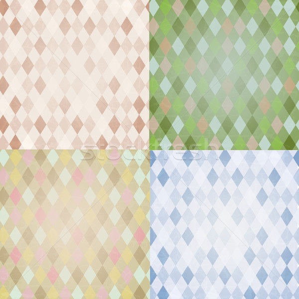 Vintage Harlequin Backgrounds Set Stock photo © cammep