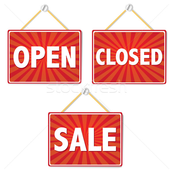 Open And Closed Signs Stock photo © cammep