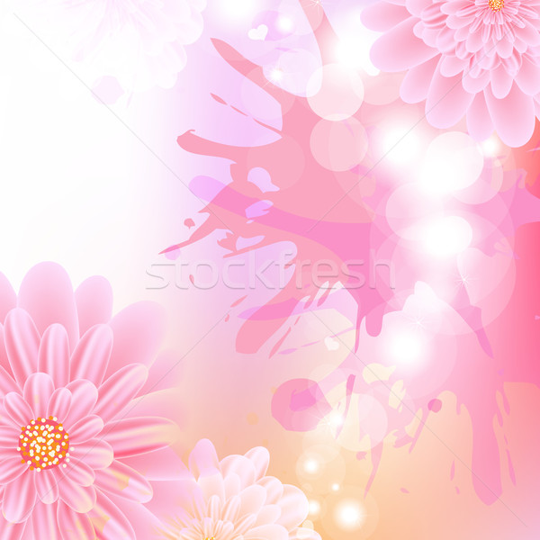 [[stock_photo]]: Peinture · Splash · fleur · espace · Daisy · wallpaper