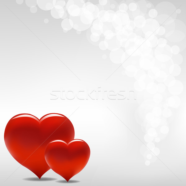 Valentijn bruiloft hart licht paar frame Stockfoto © cammep