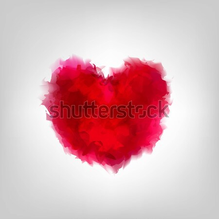 Red Waterсolor Heart Stock photo © cammep