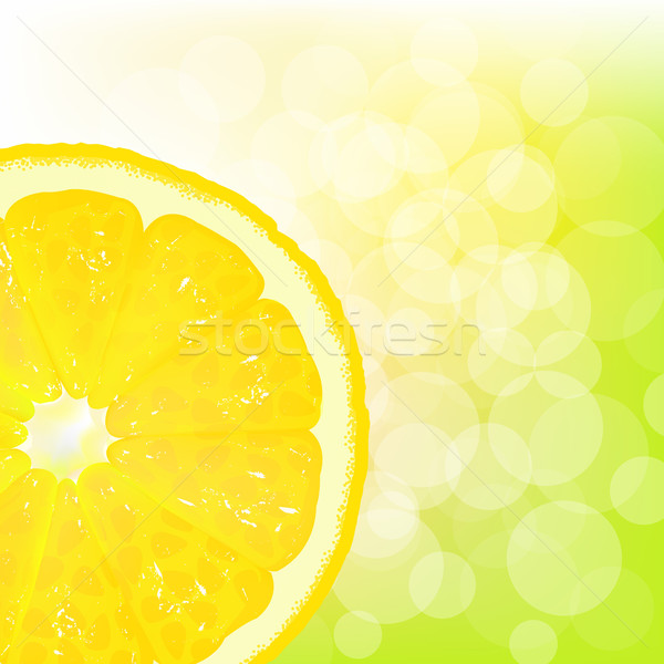 Lemon Segment With Juice And Bokeh Stock photo © cammep
