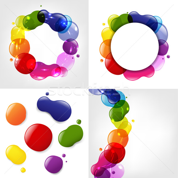 對話 氣球 顏色 氖 集 抽象 商業照片 © cammep