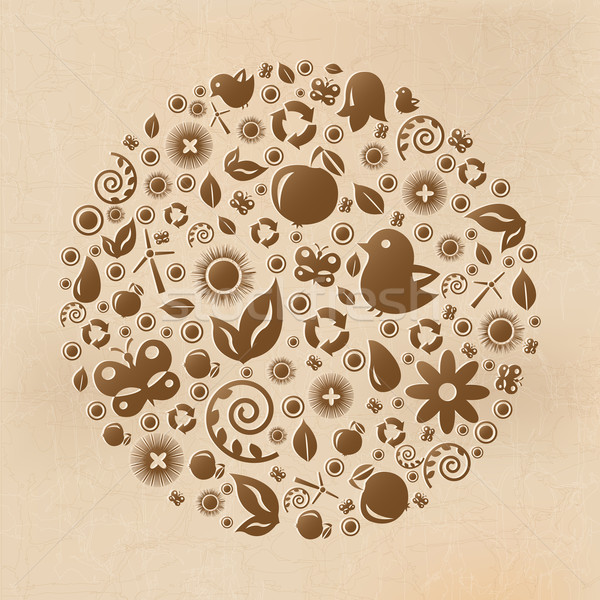 Vintage Eco Planet Stock photo © cammep
