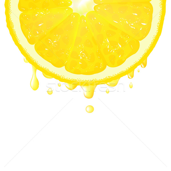 Limon bölüm meyve suyu vektör gıda turuncu Stok fotoğraf © cammep