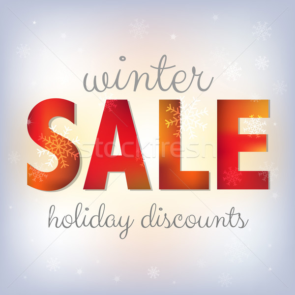 Stock photo: Winter Xmas Sale Poster