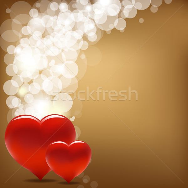 Vintage Valentine Background With Heart Stock photo © cammep