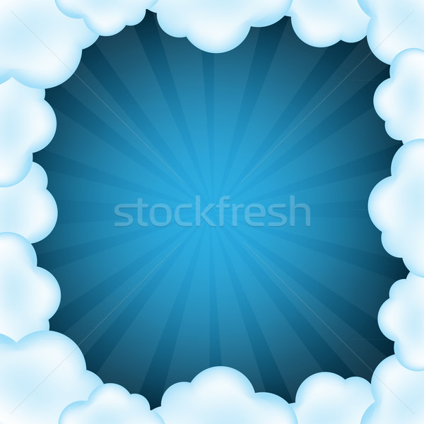 Wolken Wolke Gradienten Mesh isoliert blau Stock foto © cammep