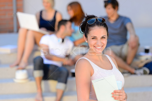 Summer student girl smiling friends background Stock photo © CandyboxPhoto
