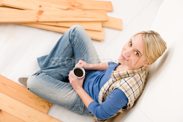 Amélioration de l'habitat pause café jouir de maison boire intérieur [[stock_photo]] © CandyboxPhoto