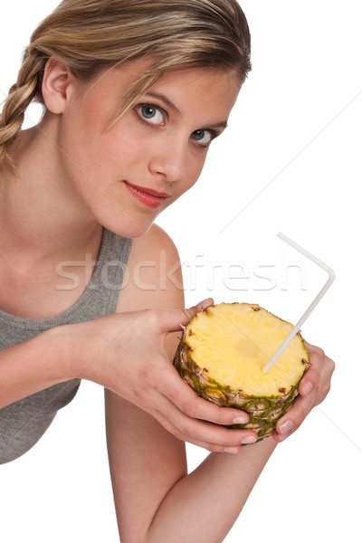 Mulher ananás branco menina Foto stock © CandyboxPhoto