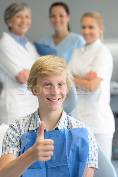 Junge Patienten professionelle Zahnarzt Team Zahnarztpraxis Stock foto © CandyboxPhoto