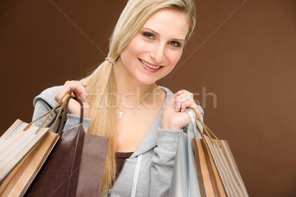 Shopping donna moda felice bag ritratto Foto d'archivio © CandyboxPhoto