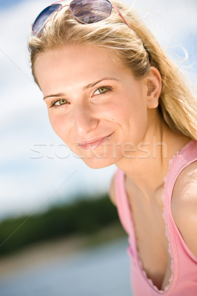 Retrato hermosa rubio mujer disfrutar Foto stock © CandyboxPhoto