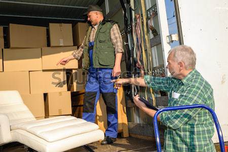 Two mover load van with furniture boxes Stock photo © CandyboxPhoto
