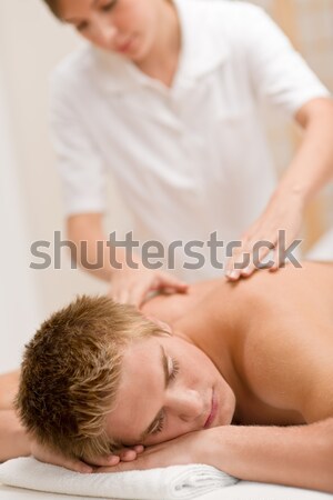 Man having luxury back massage  Stock photo © CandyboxPhoto