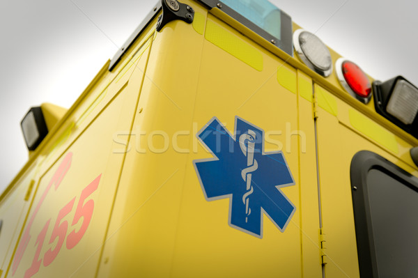 Paramedic symbol and phone number emergency truck Stock photo © CandyboxPhoto