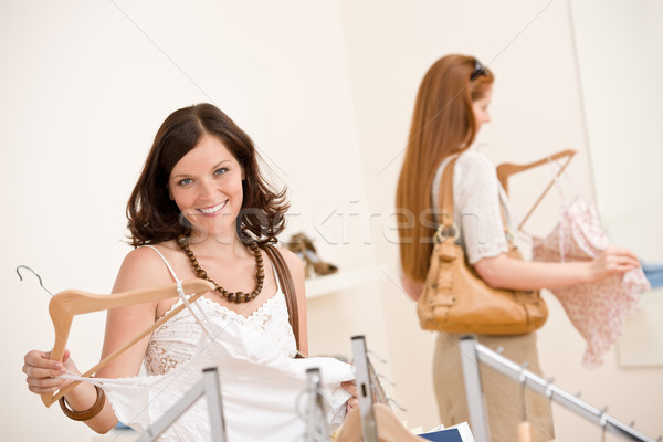 Zdjęcia stock: Moda · zakupy · dwa · szczęśliwy · kobieta · wybierać