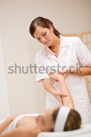 Test törődés vonzó nő jelentkezik dezodor fehér Stock fotó © CandyboxPhoto