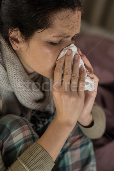 肖像 女子 關閉 家 疼痛 商業照片 © CandyboxPhoto