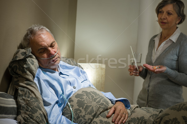 Enfermo edad masculina paciente esposa Foto stock © CandyboxPhoto