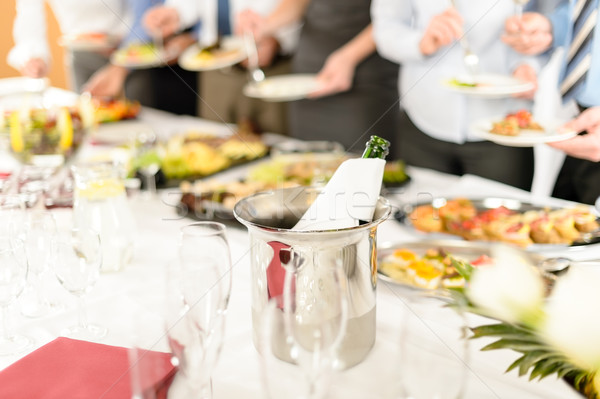 Affaires célébration bouteille de vin refroidissement seau société [[stock_photo]] © CandyboxPhoto