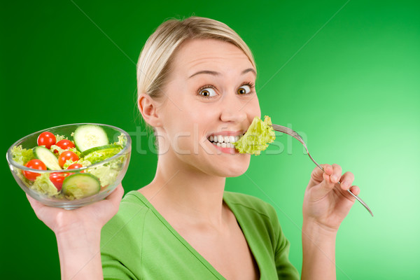 Healthy lifestyle - woman holding vegetable salad  Stock photo © CandyboxPhoto