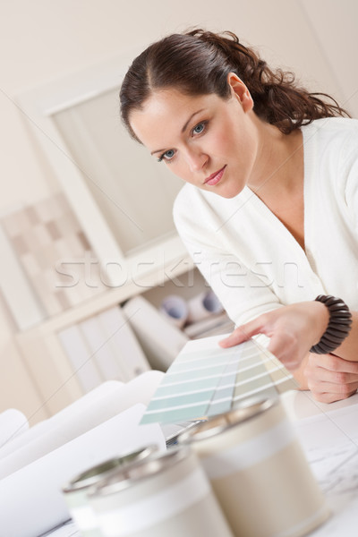 Young female interior designer working at office Stock photo © CandyboxPhoto