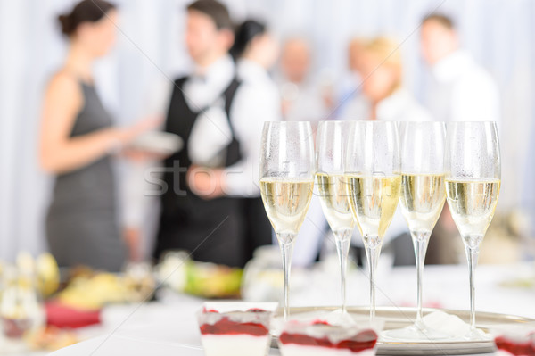 Stock foto: Champagner · Sitzung · Teilnehmer · Geschäftstreffen · Konferenz · Kuchen