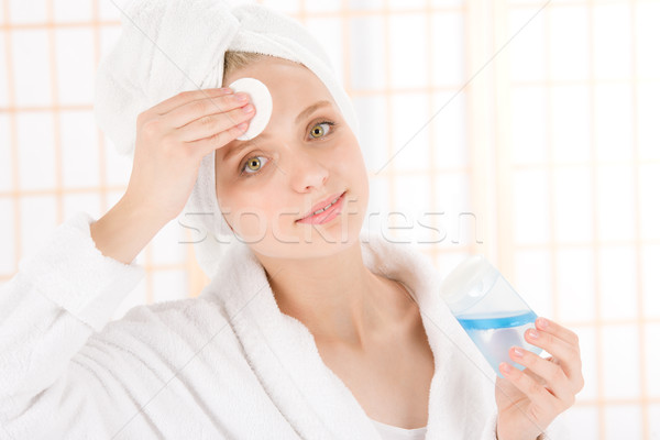 Akne Gesichtspflege Teenager Frau sauber Haut Stock foto © CandyboxPhoto