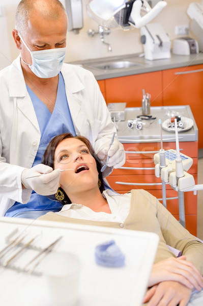 Woman patient at dental hygienist surgery Stock photo © CandyboxPhoto
