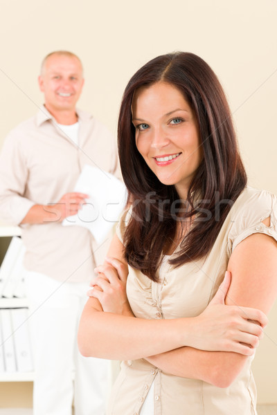 Casual businesswoman smiling crossed arms Stock photo © CandyboxPhoto