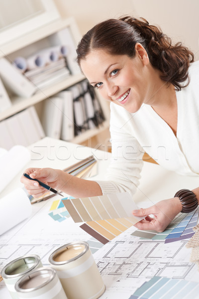 Young female interior designer working at office  Stock photo © CandyboxPhoto