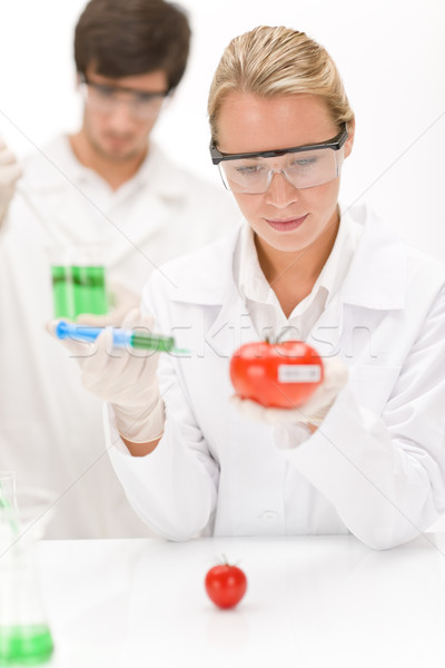 Genetic engineering - scientists in laboratory Stock photo © CandyboxPhoto