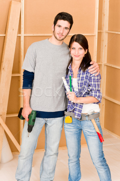 Melhoramento da casa reparar ferramentas jovem feliz Foto stock © CandyboxPhoto