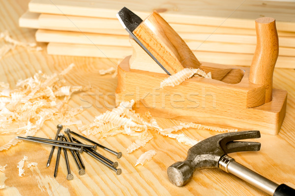 ストックフォト: 木工 · ツール · 爪 · 大工 · オブジェクト