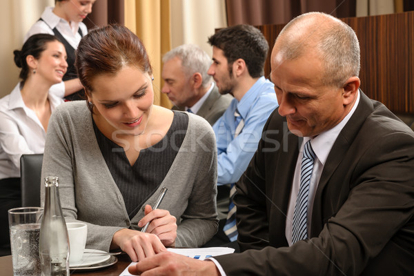 Business meeting executive people at restaurant  Stock photo © CandyboxPhoto