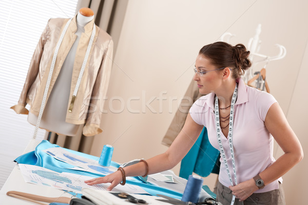Female fashion designer working at studio Stock photo © CandyboxPhoto