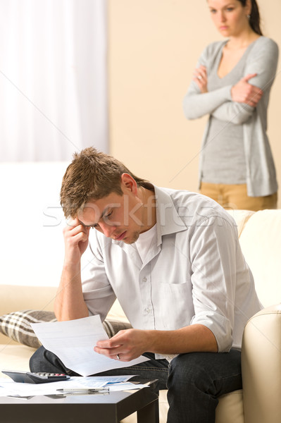 Hangsúlyos férfi nő veszekedik költségvetés család Stock fotó © CandyboxPhoto