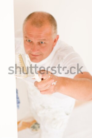 Home decorating mature male painter color swatches Stock photo © CandyboxPhoto