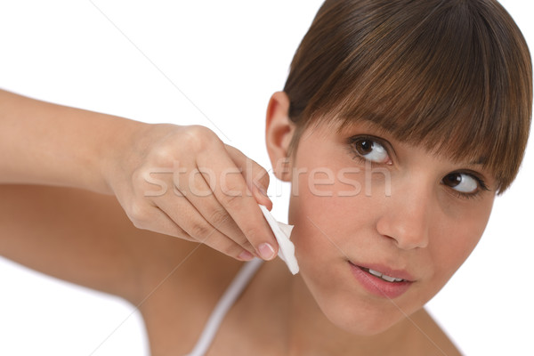 Test törődés női tinédzser takarítás arc Stock fotó © CandyboxPhoto