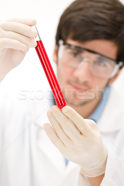 Flu virus experiment -  scientist in laboratory Stock photo © CandyboxPhoto