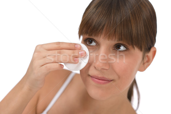 Body care - Female teenager cleaning face Stock photo © CandyboxPhoto
