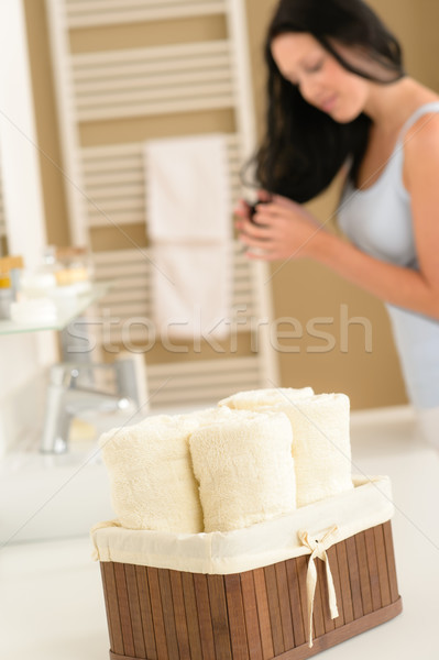 Bathroom towels body care products close-up  Stock photo © CandyboxPhoto