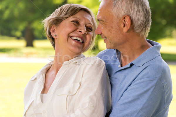 Gelukkig pensioen lachend samen Stockfoto © CandyboxPhoto